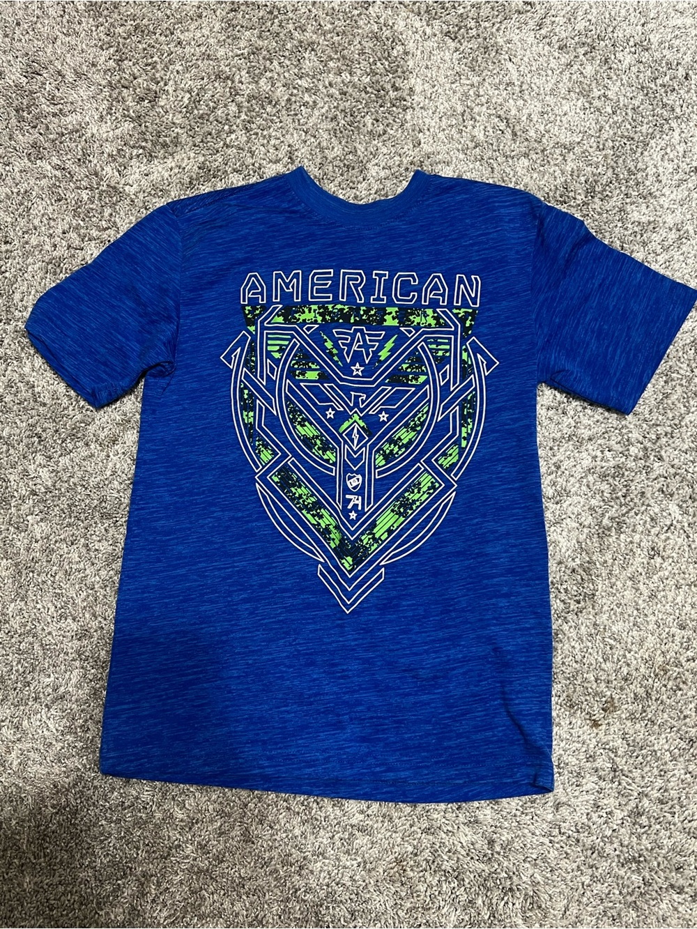 Kids' Blue American Fighter Tee